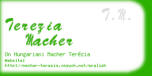 terezia macher business card