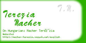 terezia macher business card